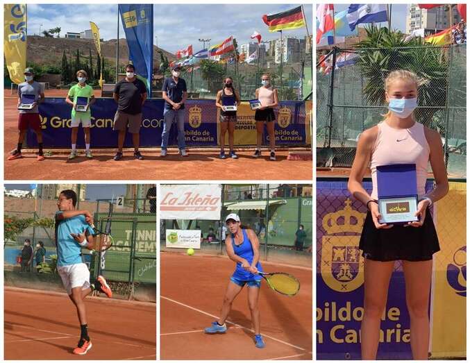 Foto de la entrega de trofeos y de los partidos/Tennis Academy El Cortijo.